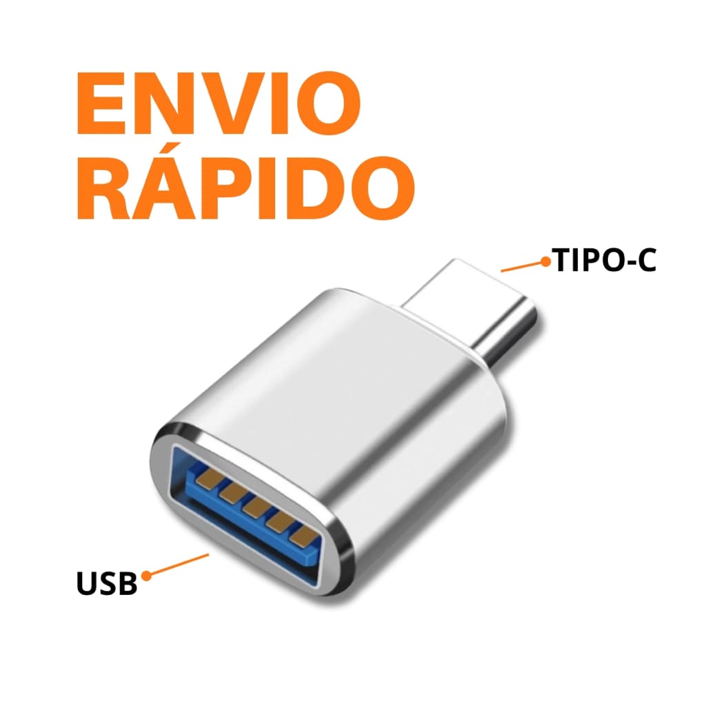 Adaptador OTG USB Tipo C para USB 3.0 Celular Notebook Tablet Pendrive Teclado Mouse Carregador