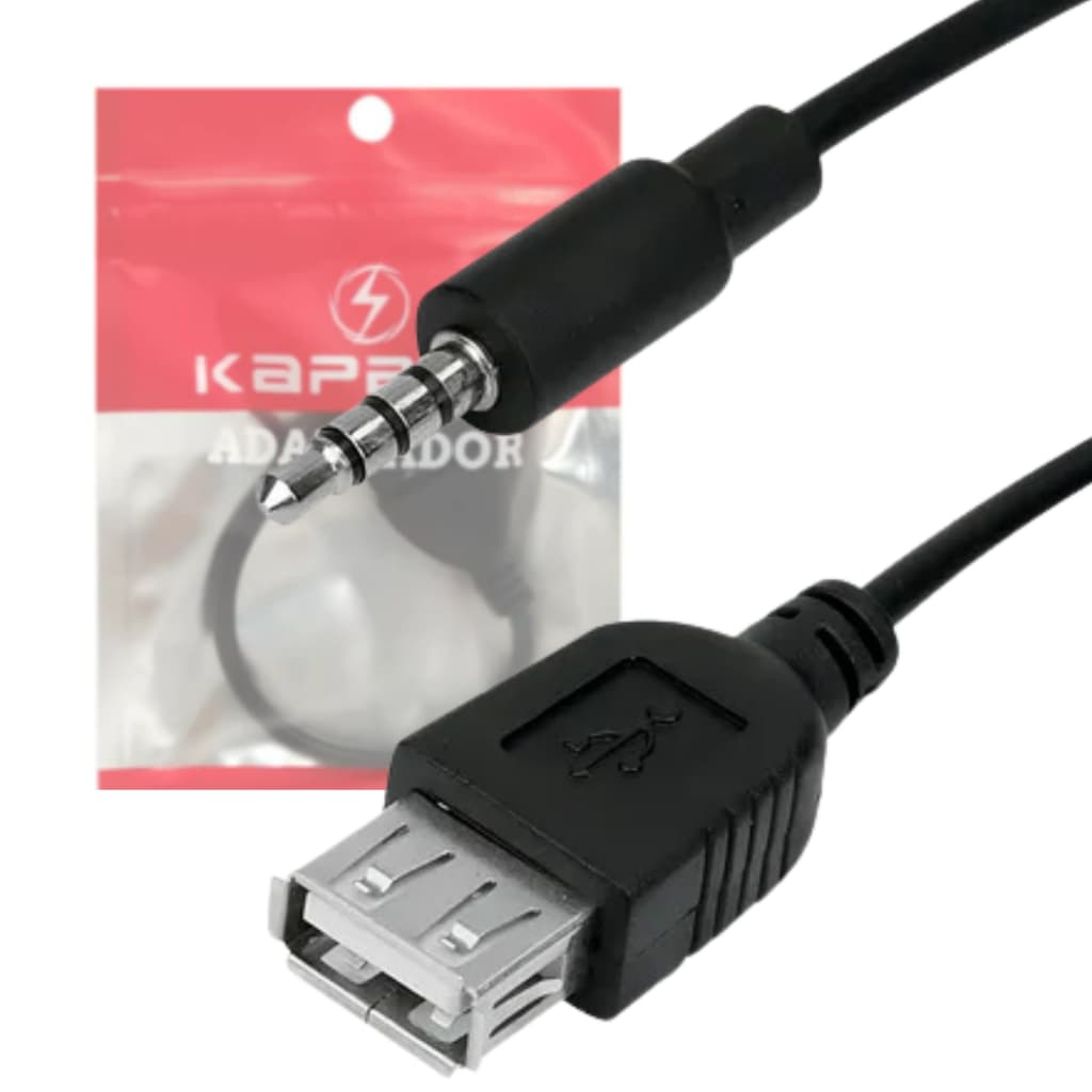 Cabo Adaptador USB femea x cabo p2