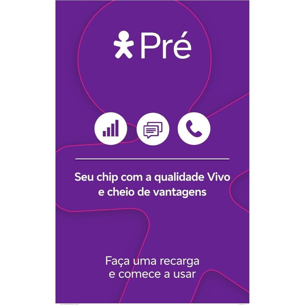 Chip Vivo Pré-Pago- 5G e 4G - Ativo na Hora - DDD Automatico