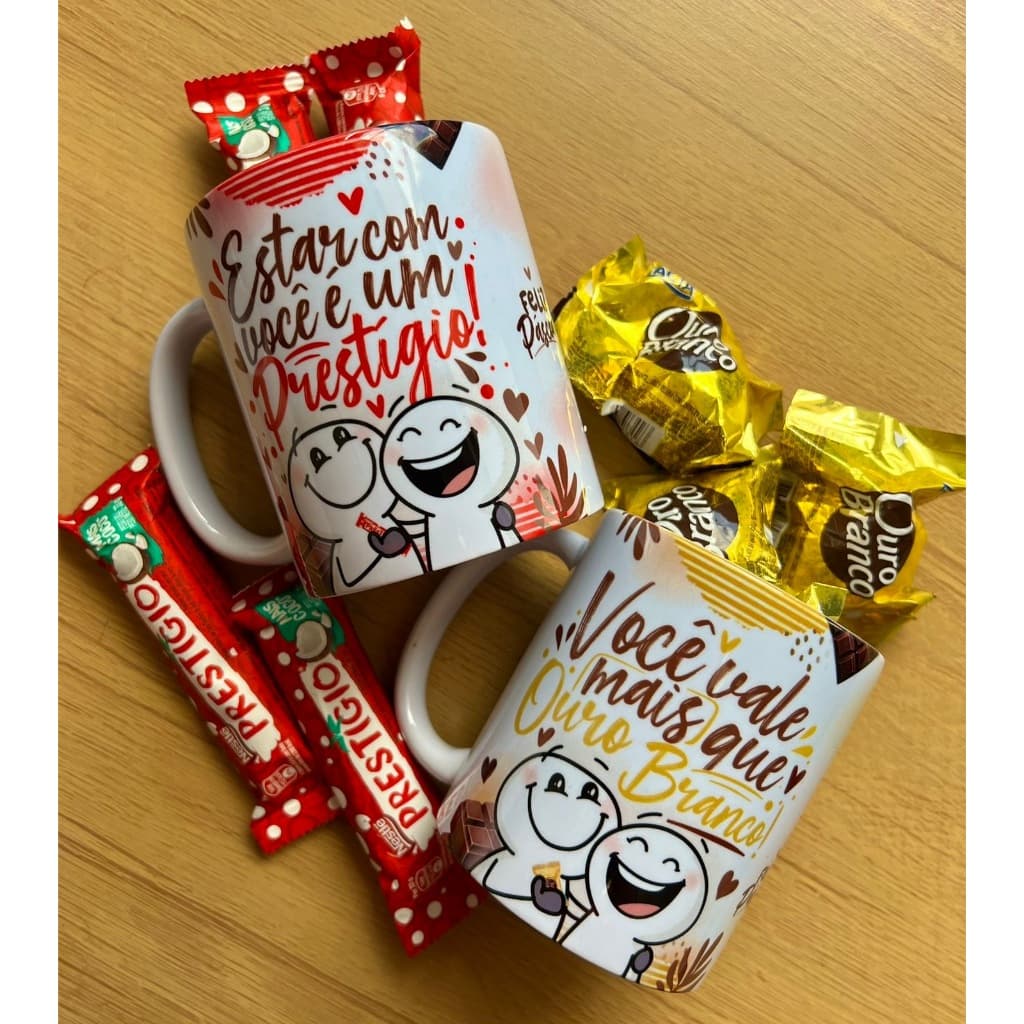Caneca Personalizada Flork Páscoa Marcas de chocolates -Personalizada Dia dos Namorados premium