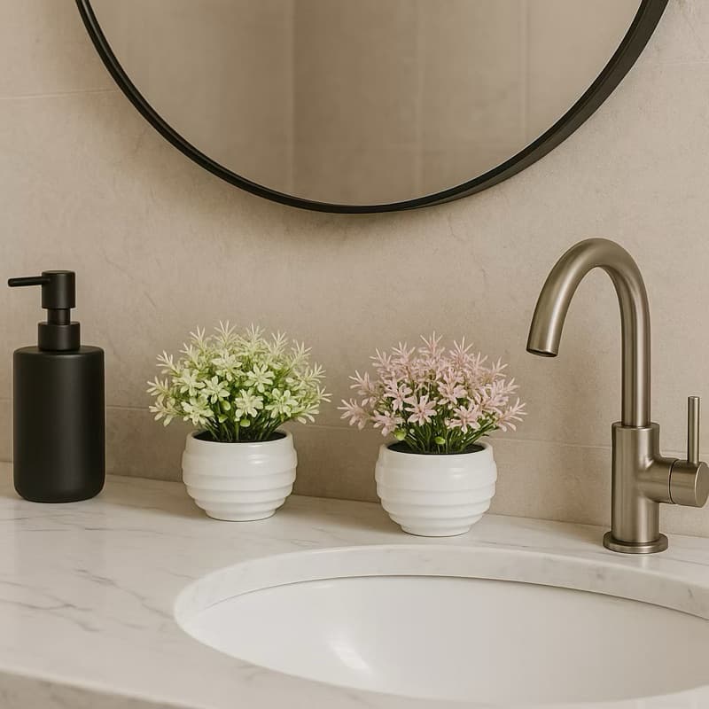 Vaso de Planta decorativo Artificial para decoração de sala banheiro e escritório