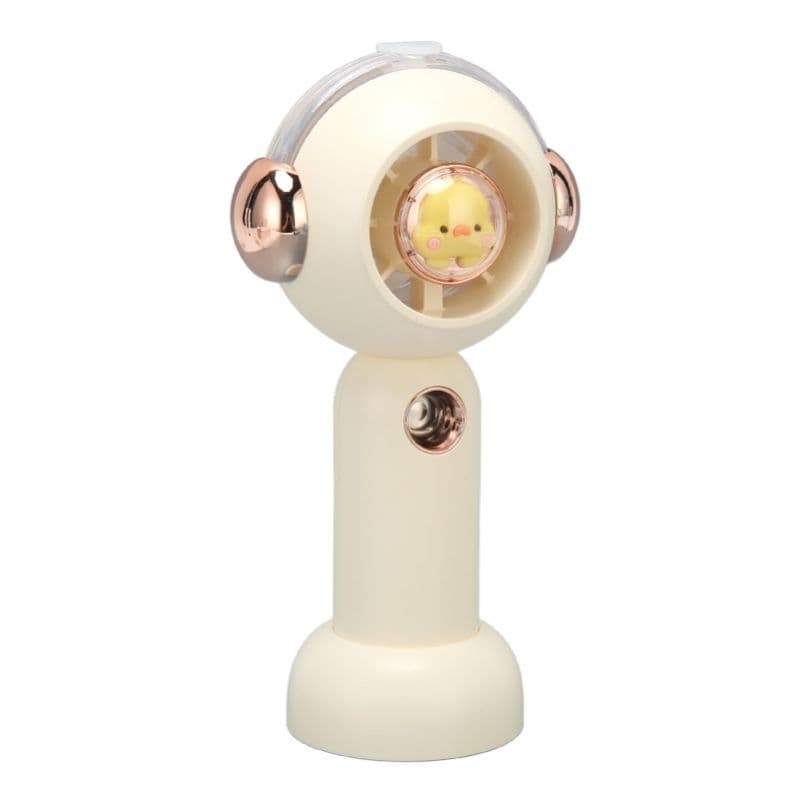 Mini ventilador portátil, ventilador de mão branco cremoso, ventilador de mão altamente versátil