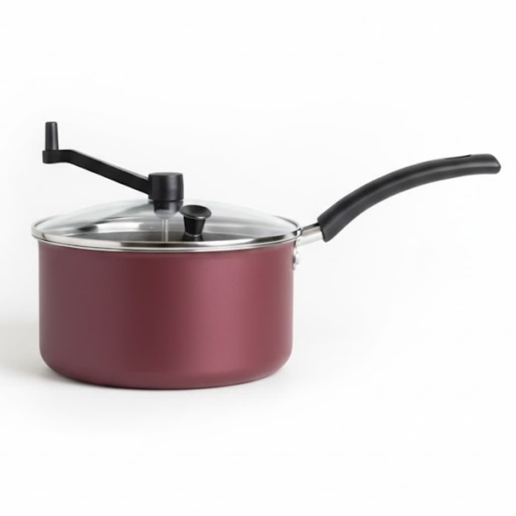 Pipoqueira Antiaderente Cereja 2.7L Praticidade Elegância Cozinha Cinema Saudável