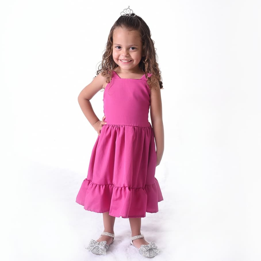 Vestido Infantil Para Festa de Criança Menina Vestido De Luxo Elegante Casual Varias Cores