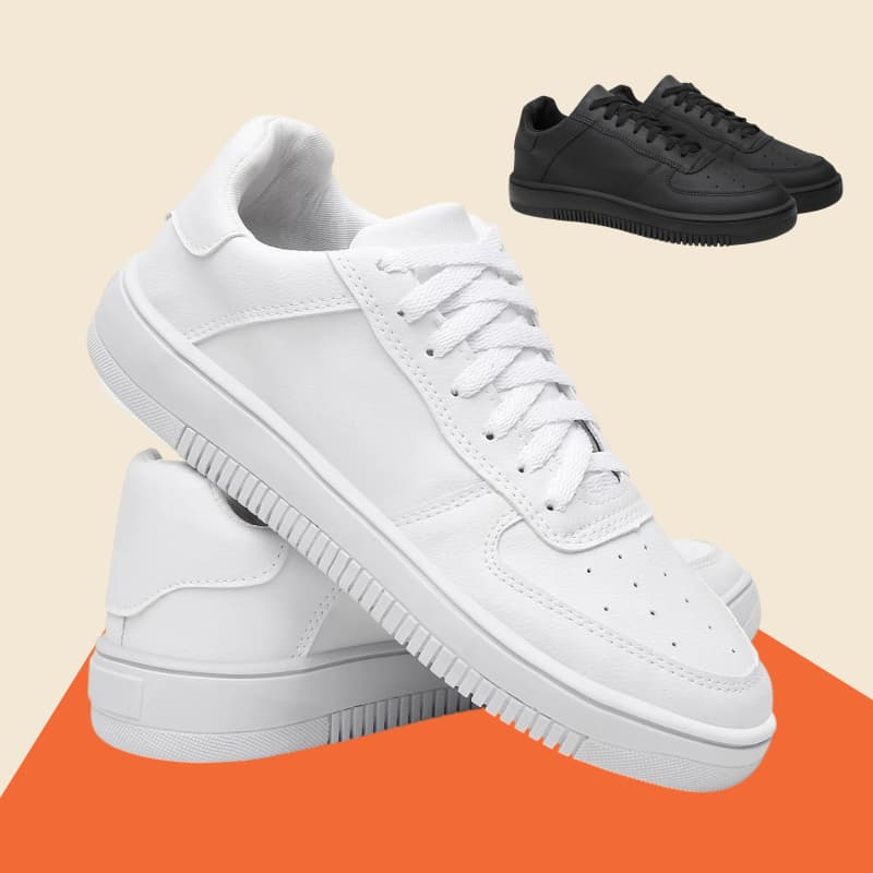 Tênis Masculino Casual Branco Confortável Leve Estiloso Ideal Dia a Dia
