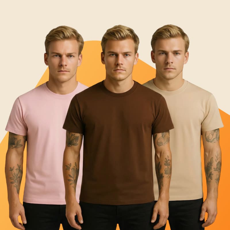 Camiseta Masculina Basica 100% Algodão Confortável Moda Verão Blusa Lisa Básica Conforto Durável Casual