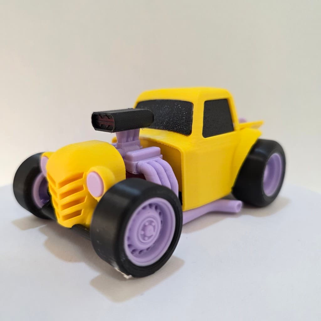 Hot Rod Toon – Estilo Cartoon | Miniatura Decorativa / Modelo 3D / Geek