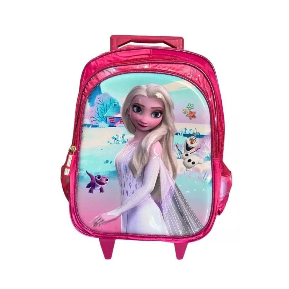 Mochila Grande de Rodinha 3D Escolar Meninas