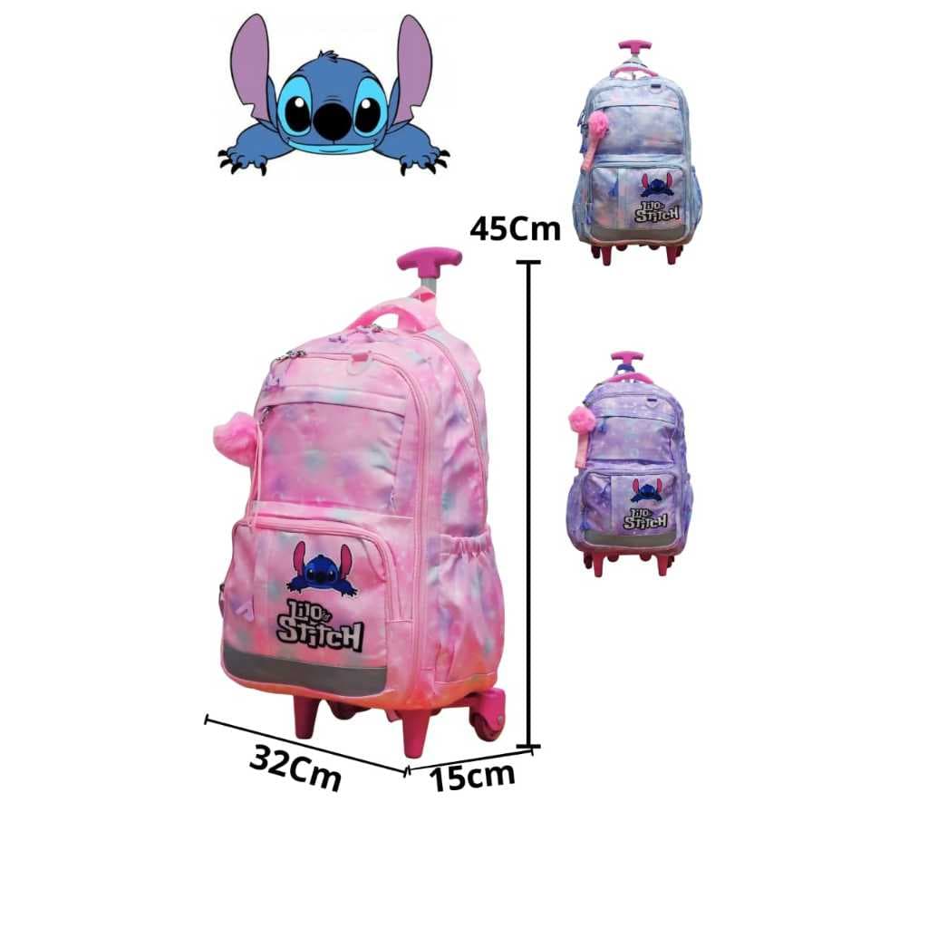 Mochila Feminina de Rodinha Juvenil com tipo porta que abre 180° Grande Confortavel e Impermeave