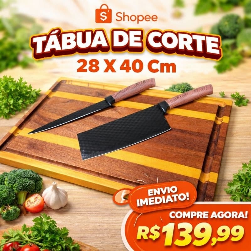 Tábua de Corte em Marchetaria 28x40cm Idealize – Churrasco e Cozinha
