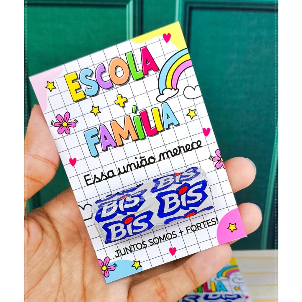 Cards Volta as Aulas lembrancinha | cartão bis | Ano Letivo Retorno Escolar | mimo