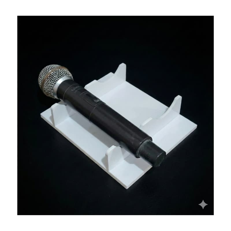 APOIO DUPLO PARA MICROFONE BRANCO