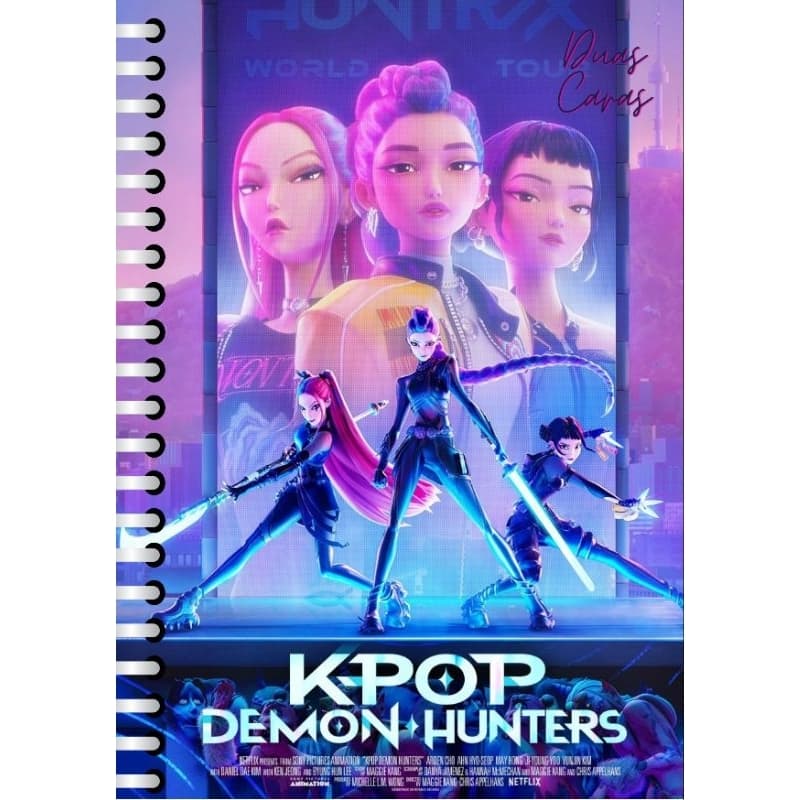 Caderno Personalizado Guerreiras do K-pop / Caderno K-Pop Demon Hunters