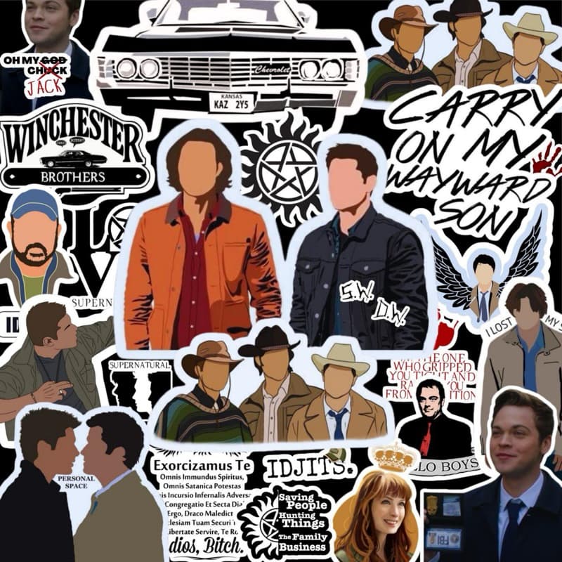 30 Adesivos Supernatural – Para Kindle, Celular e Caderno | Vinil à Prova d’Água, Alta Qualidade