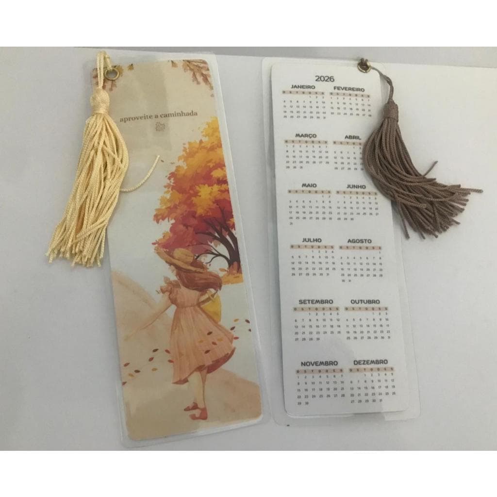 Marcador de Página Plastificado com Tassel