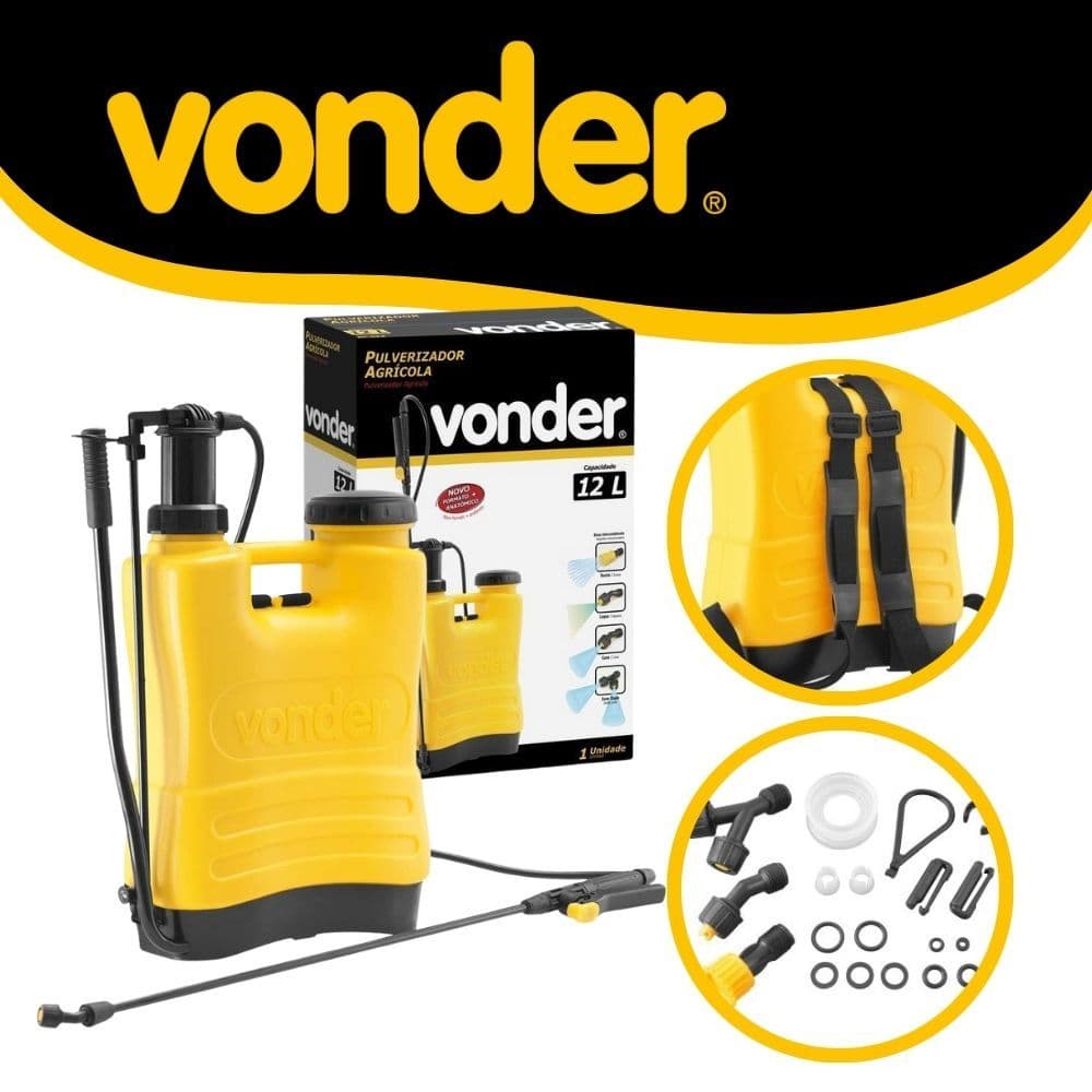 Pulverizador costal agrícola 12 litros, PCV 120 VONDER