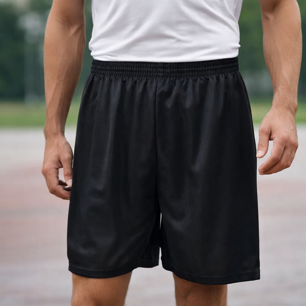 Calção futebol masculino preto corrida banho bermuda academia treino shorts esportivo liso