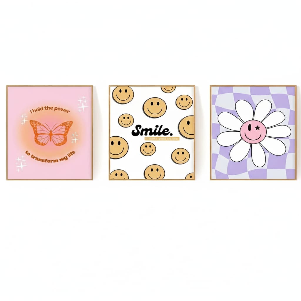 Quadros decorativos Divertidos (3 peças)