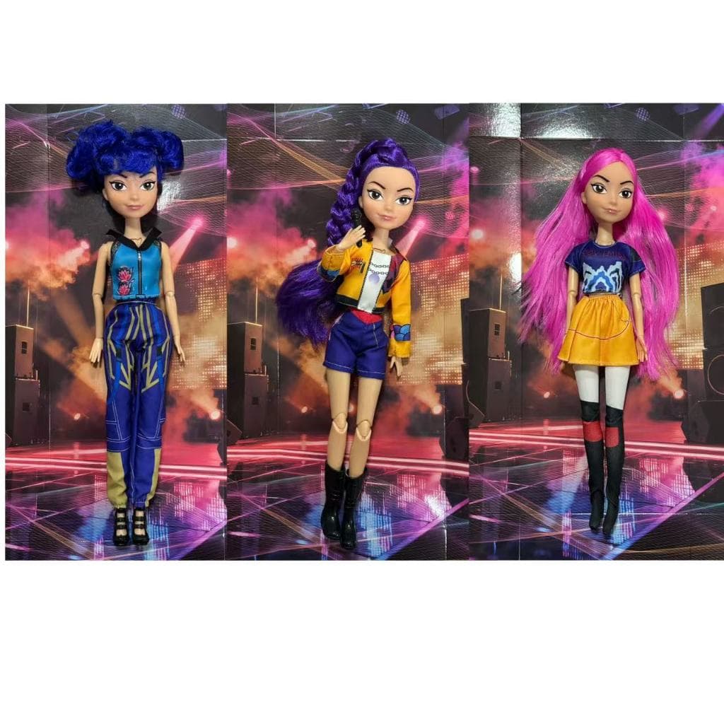 Boneca KPOP Demon Hunters Boneca Articulado Com Som E Luz