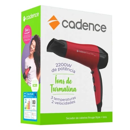 Secador De Cabelo Rouge Style Ii 2000w Sec560 Cadence 127v