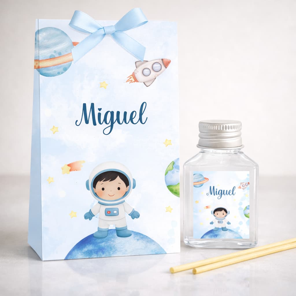 Aromatizador Lembrancinha Astronauta – Personalizado para Festa Infantil / Espaço