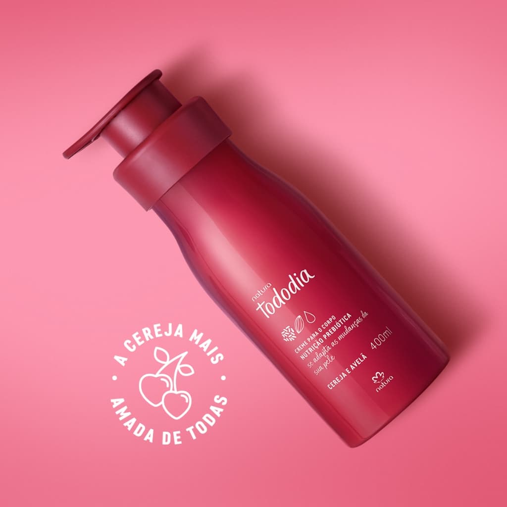Creme Desodorante Nutritivo para o Corpo Tododia Cereja e Avelã 400ml