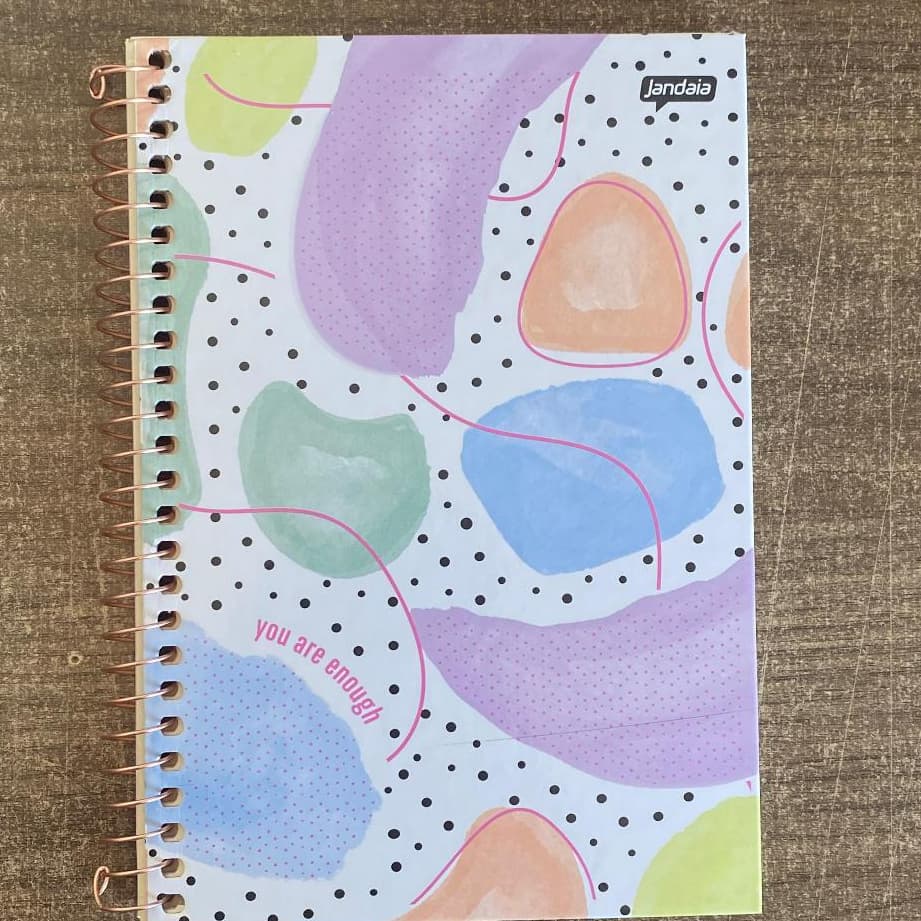 Caderno 1/4 Pequeno La creme com 80 Folhas tipo agenda para uso Escolar, Anotações e Escritório