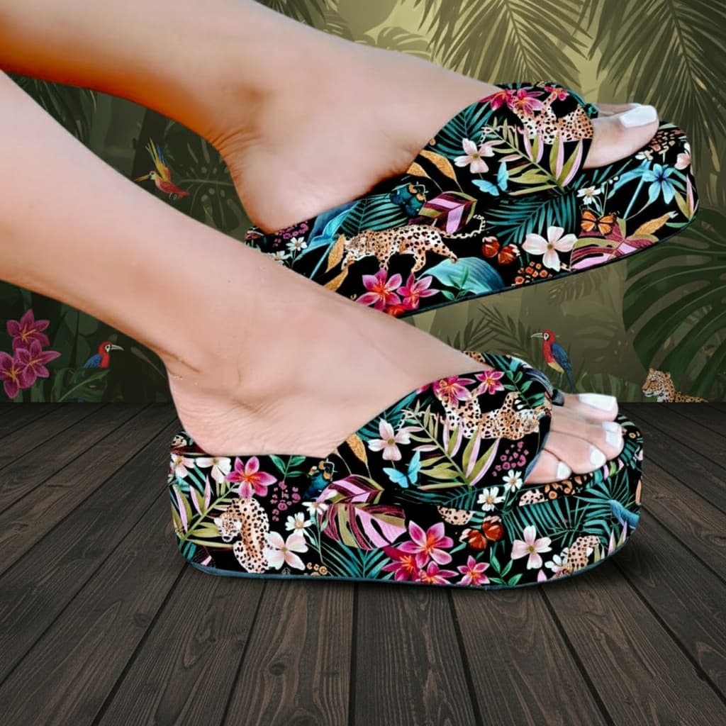 Sandalias feminina tamanco plataforma, Papete, Flat form, Farm Rio.