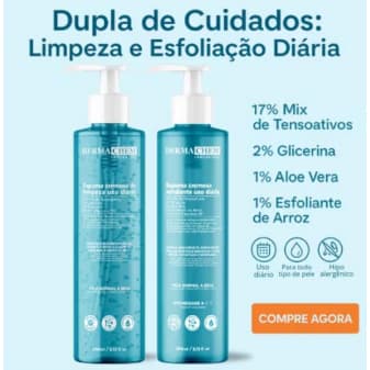 Kit Sabonete + Esfoliante Facial Espuma Cremosa com Aloe Vera Pró - Vitamina B5 240ml Dermachem