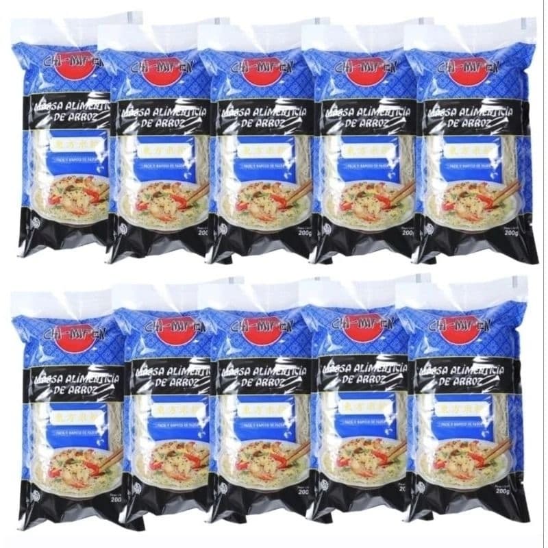 Kit c/ 10 pacotes de macarrão de arroz chi-mifen 200g