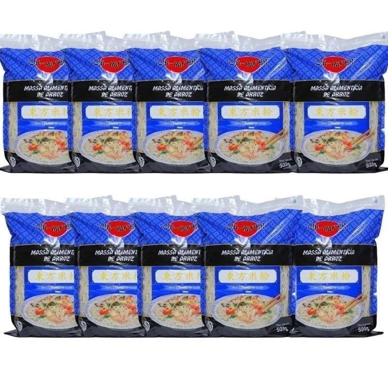 Kit C/ 10 Macarrão de Arroz Bifum 500g Chi-Mifen