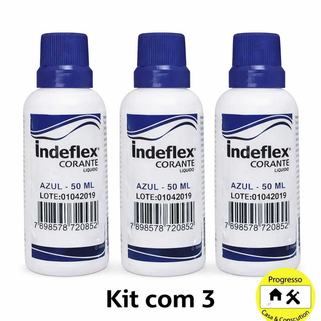 Kit Econômico 3x Corante Azul Inderflex – Cor Intensa