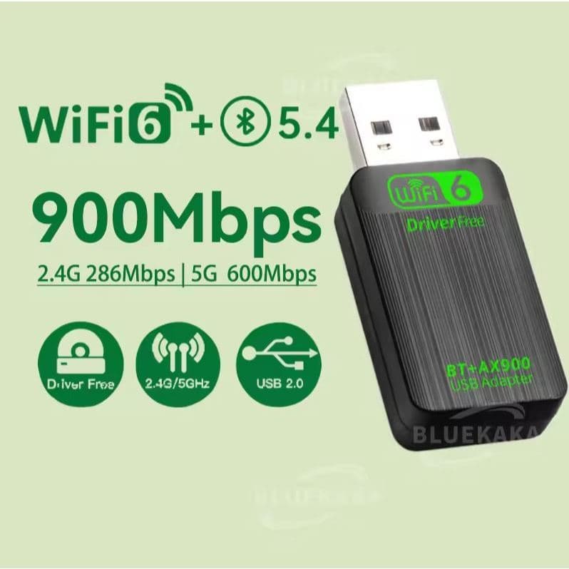 Adaptador Fenvi AX900 USB WiFi e Bluetooth P/computador e notebook Wifi 6