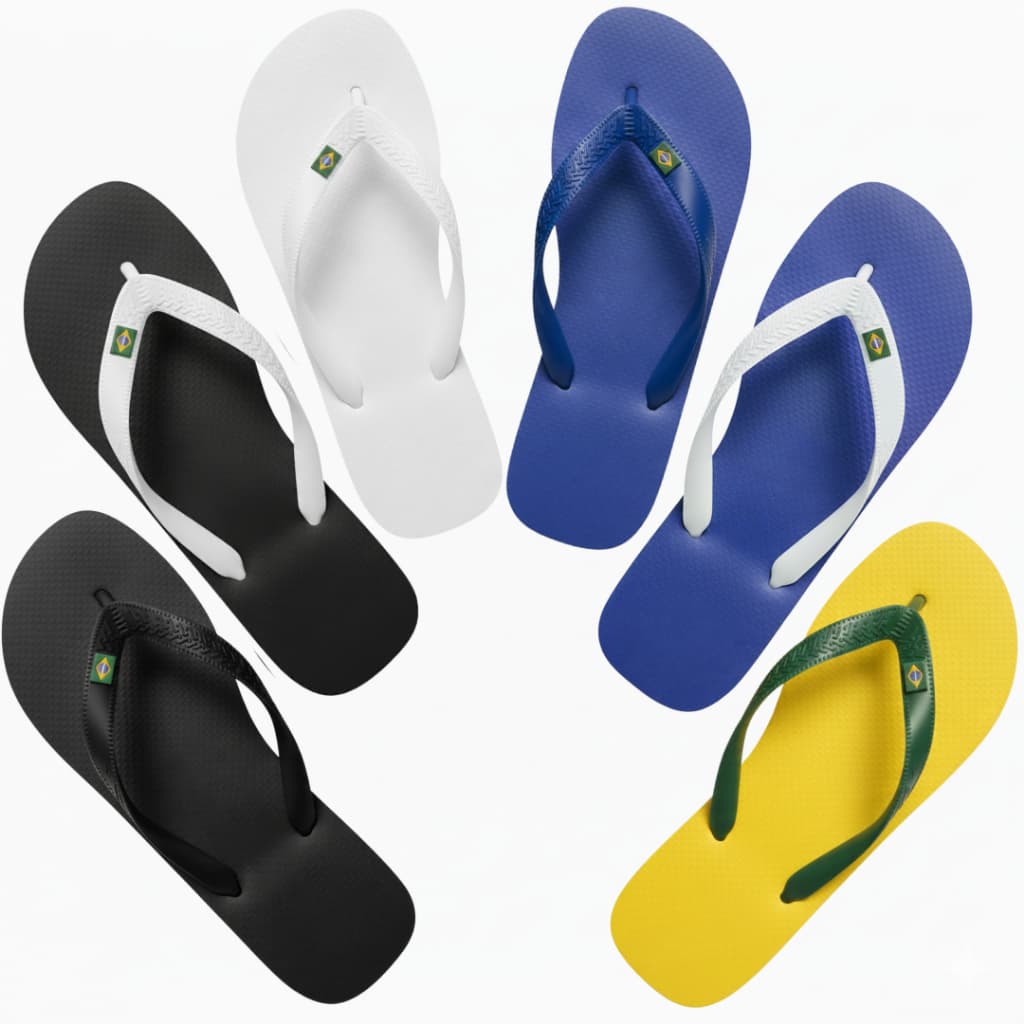Chinelo Bandeirinha Brasil Unissex Masculino Feminino Promoção Variedade Cores