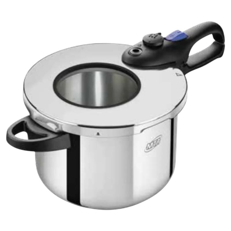 Panela De Pressão De 6l Inox Com Visor E Cozivapor Indução Prateado