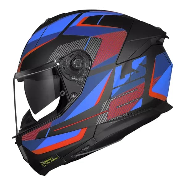 CAPACETE LS2 STREAM II FF808 ROAD MATTE – Titanium Azul e Vermelho