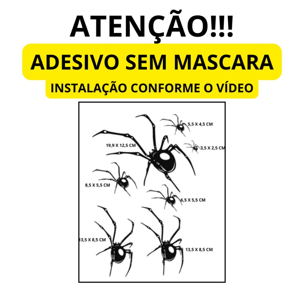 ADESIVOS DA ARANHA I PARA DEIXAR SUA BIKE TOP I COM 7 UNIDADES