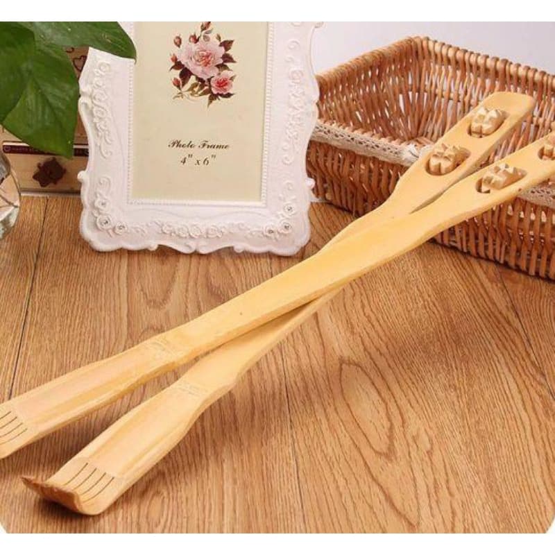 Coçador De Costas Massageador Corporal Mãozinha Manual De Bambu