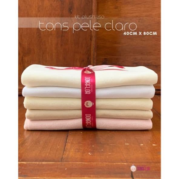 Kit Plush PELE tons Claro para Naninhas, Bichos e Bonecas