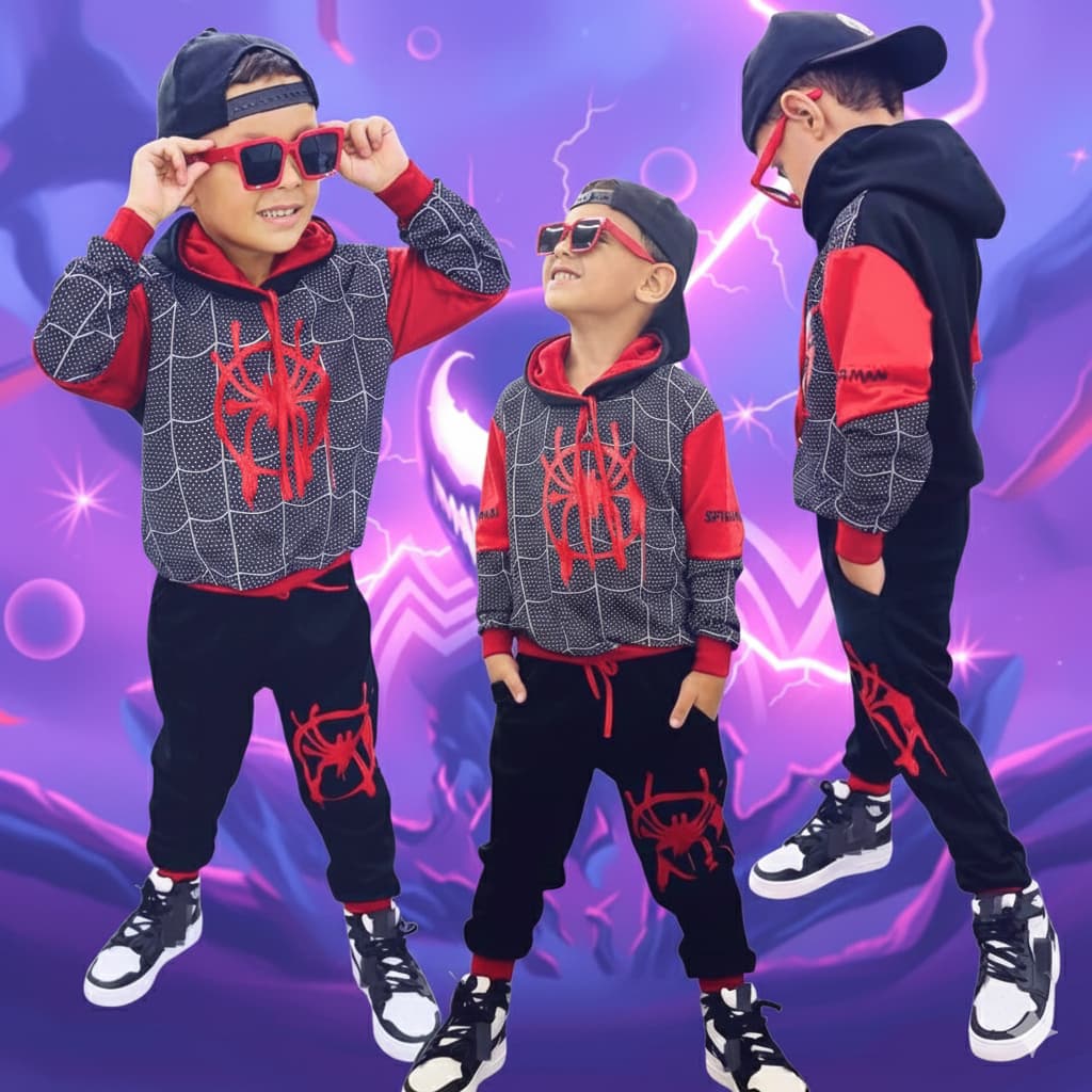 Conjunto Infantil Masculino De Frio Inverno Agasalho Para Menino