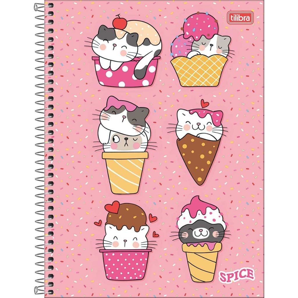Caderno Universitário Spice Feminino 10 Matérias - Tilibra