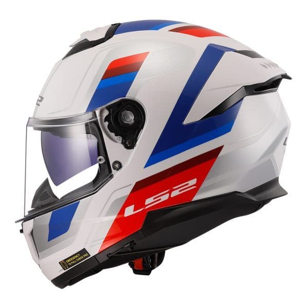 CAPACETE LS2 STREAM II FF808 VINTAGE GLOSS – Branco Azul e Vermelho