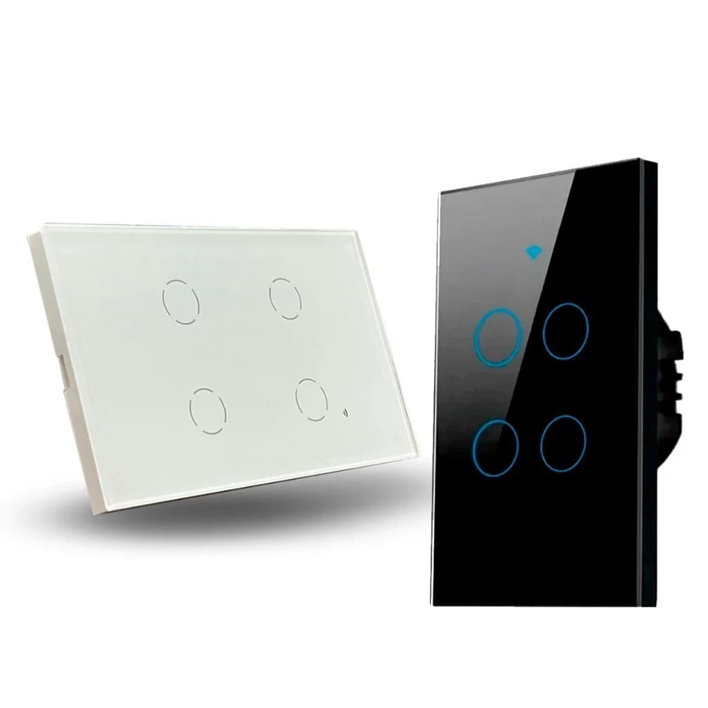 INTERRUPTOR INTELIGENTE WI-FI TOUCH 1, 2, 3, 4 BOTÕES TUYA SMART LIFE COMPATÍVEL ALEXA E GOOGLE HOME
