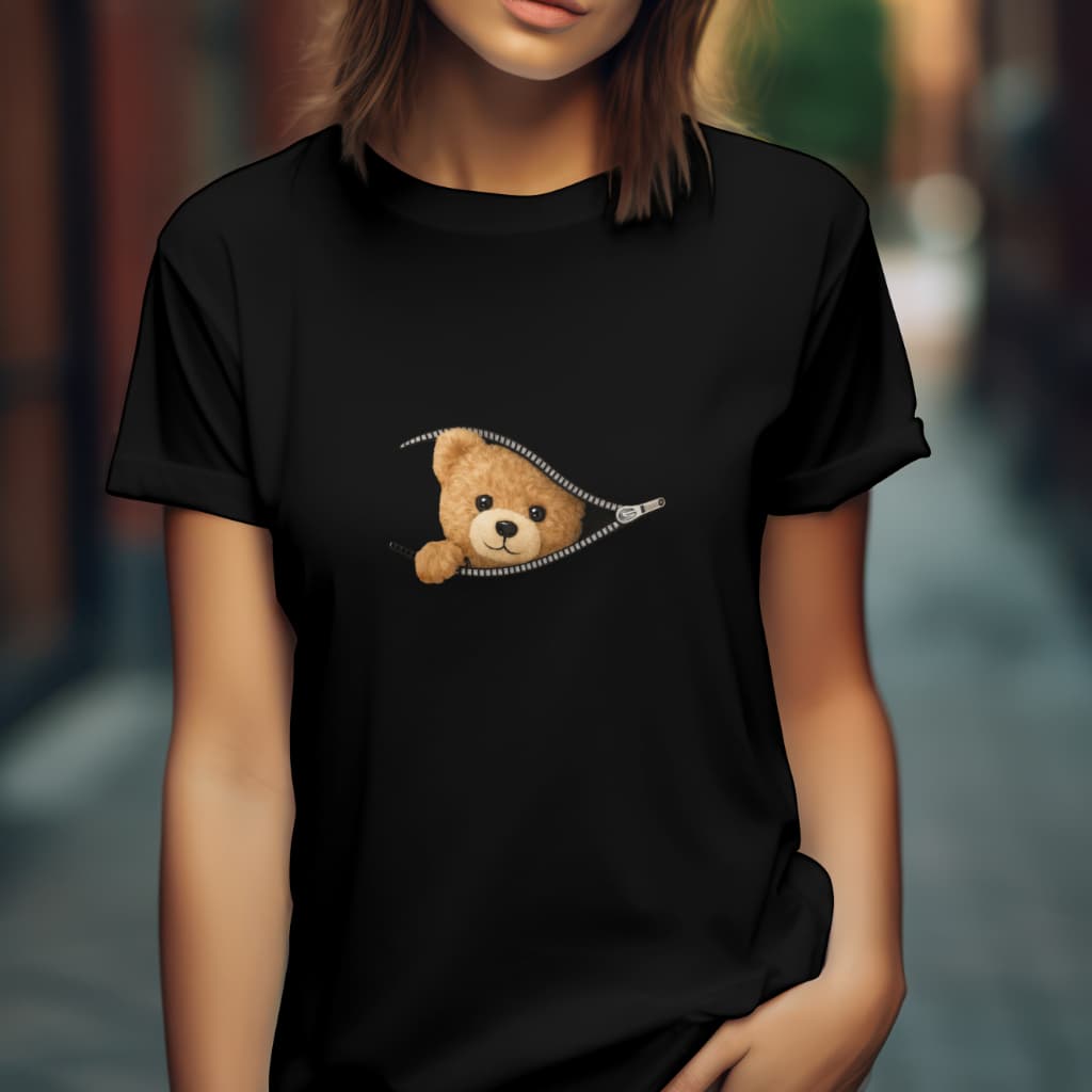 Camiseta Feminina T-shirt Ursinho O Camisa 100% Algodão