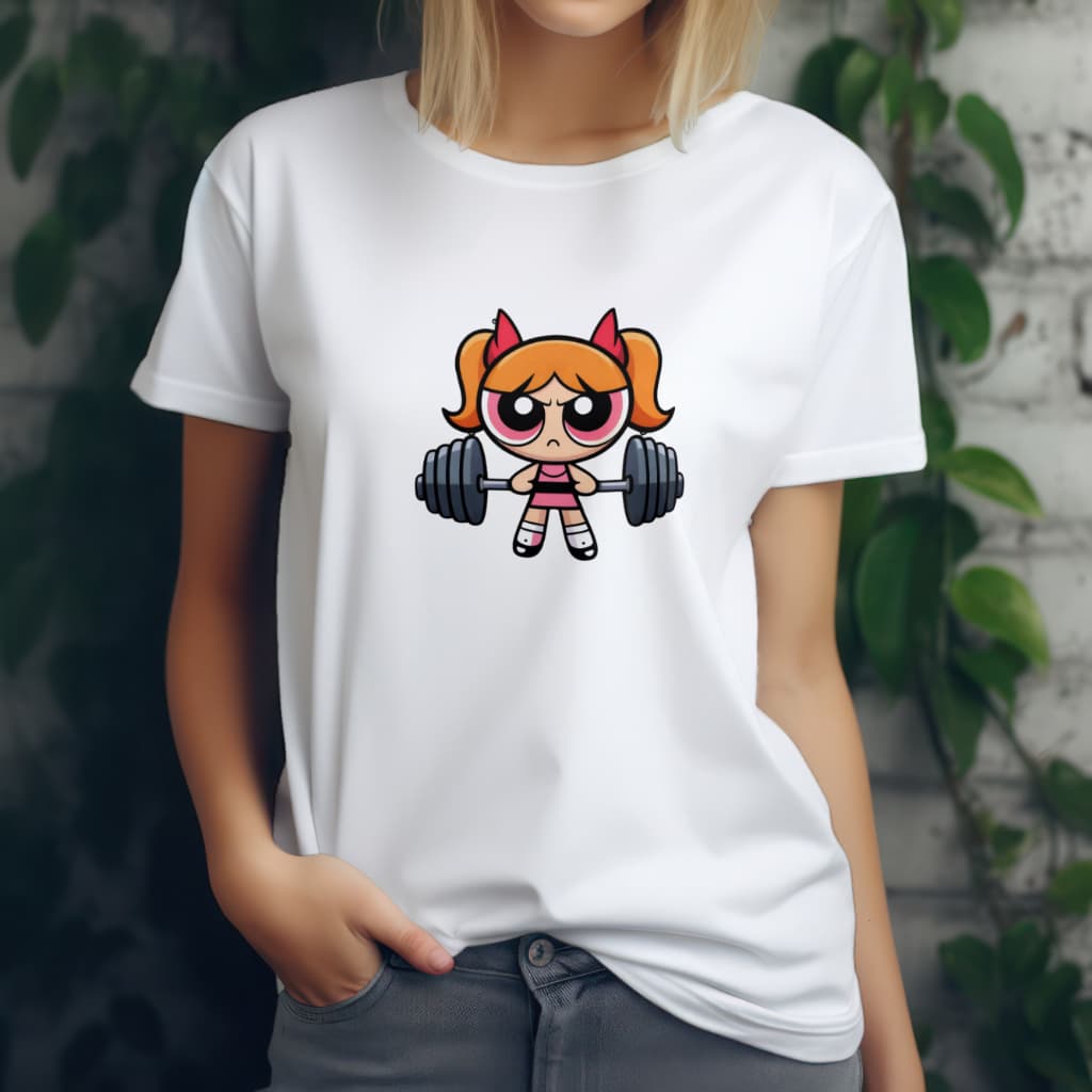 Camiseta Feminina Academia T-shirt Meninas Poderosas O Camisa 100% Algodão