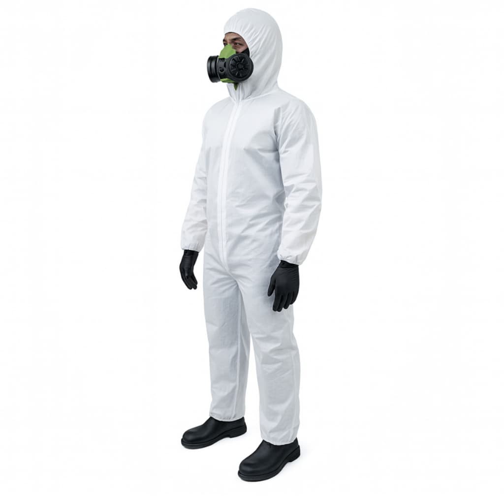 Macacão Impermeável Proteção Química com Capuz para Pintura Industrial