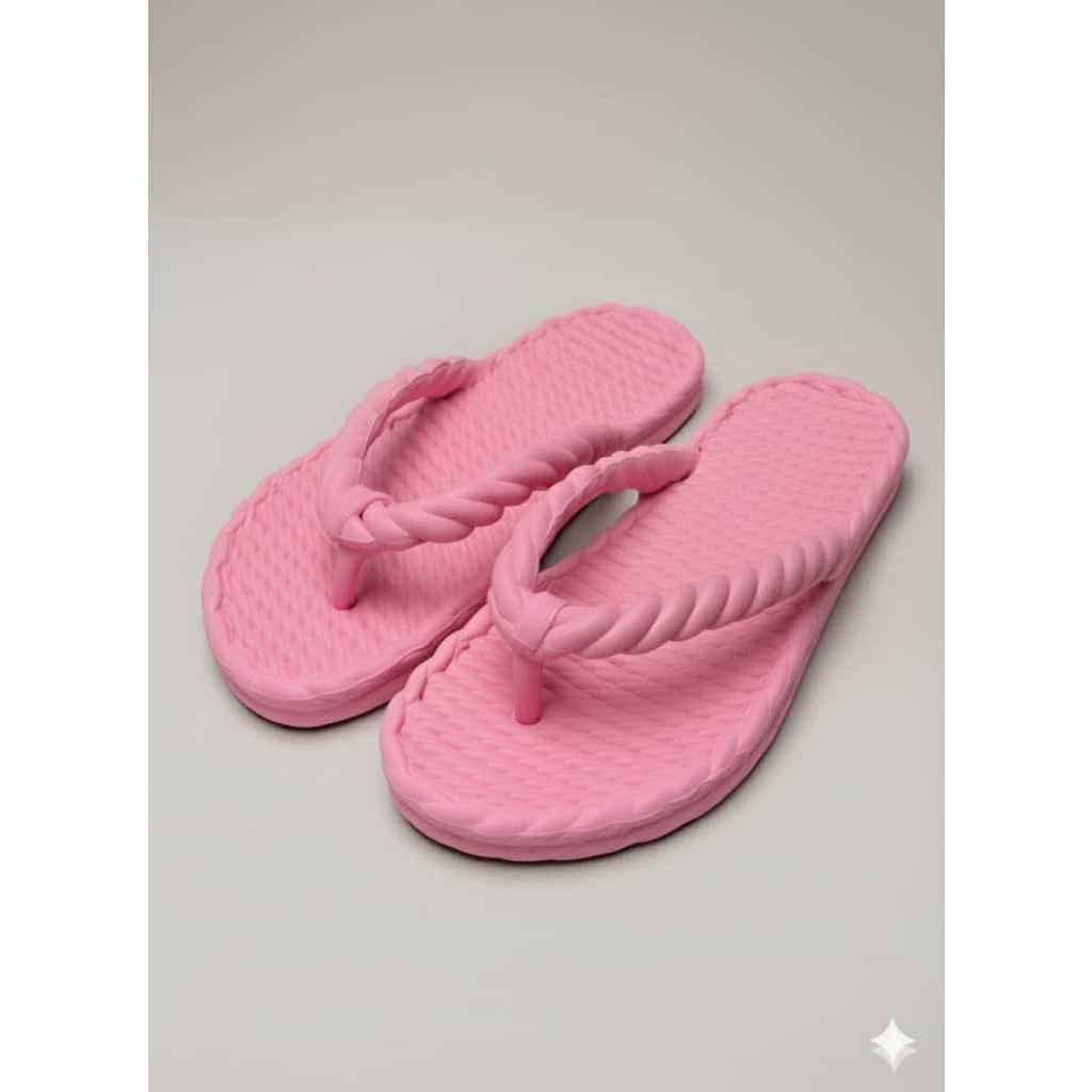 Chinelo Plataforma Feminino Ortopédico Tranças Ultra Leve Cores Verão