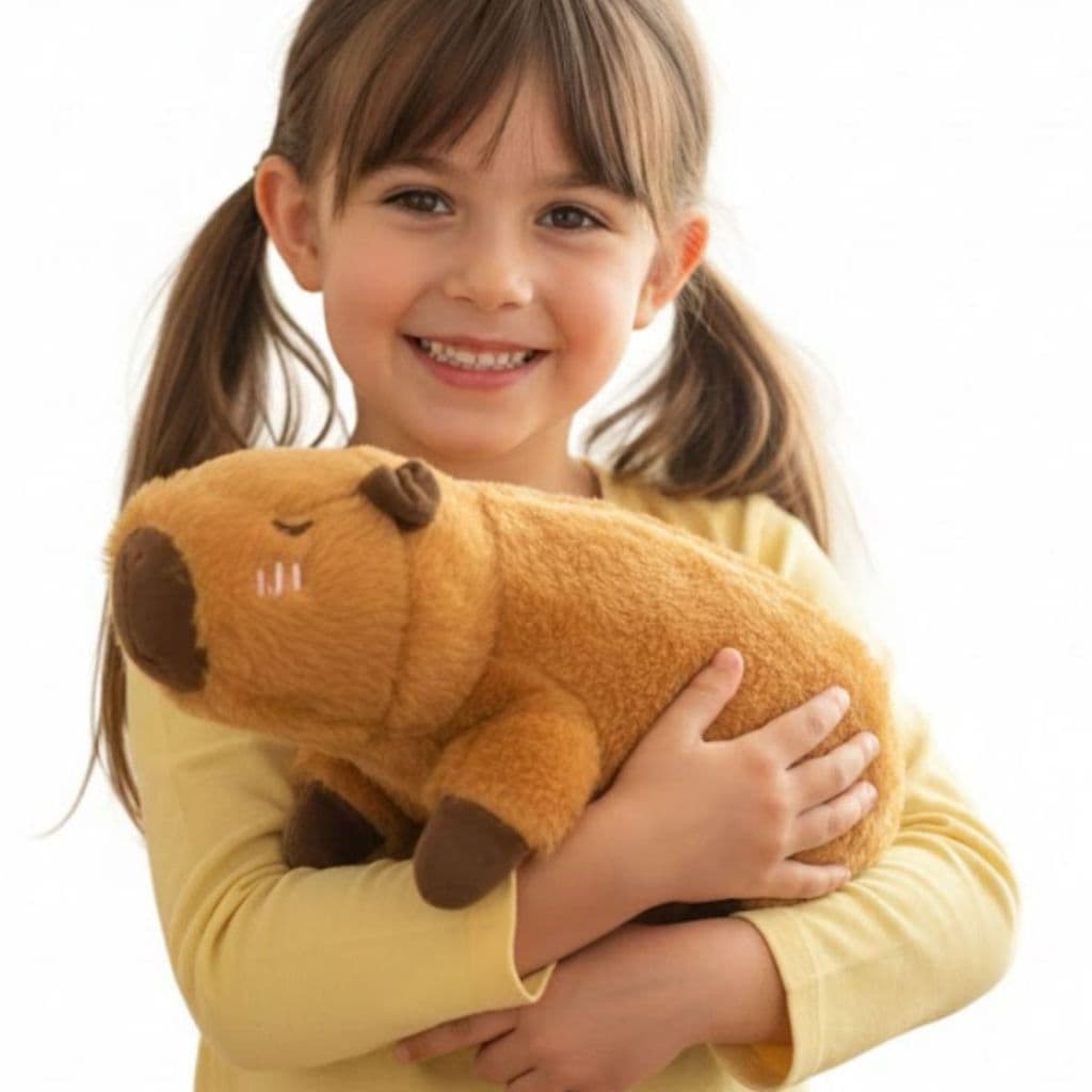Pelucia Capivara Capybara Infantil 50cm Grande Boneco Macio Antialérgico Almofada Dormir