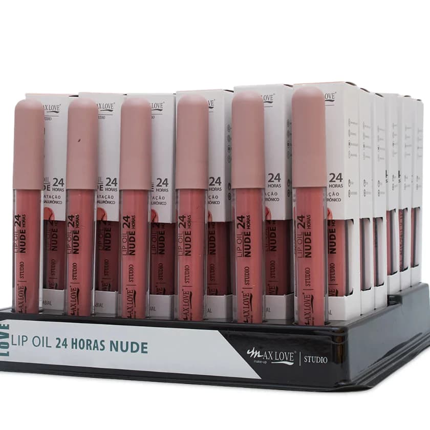 Lip Oil Gloss Labial com Acido Hialurônico 24 Horas Brilho e Hidratação Lábios - Max Love