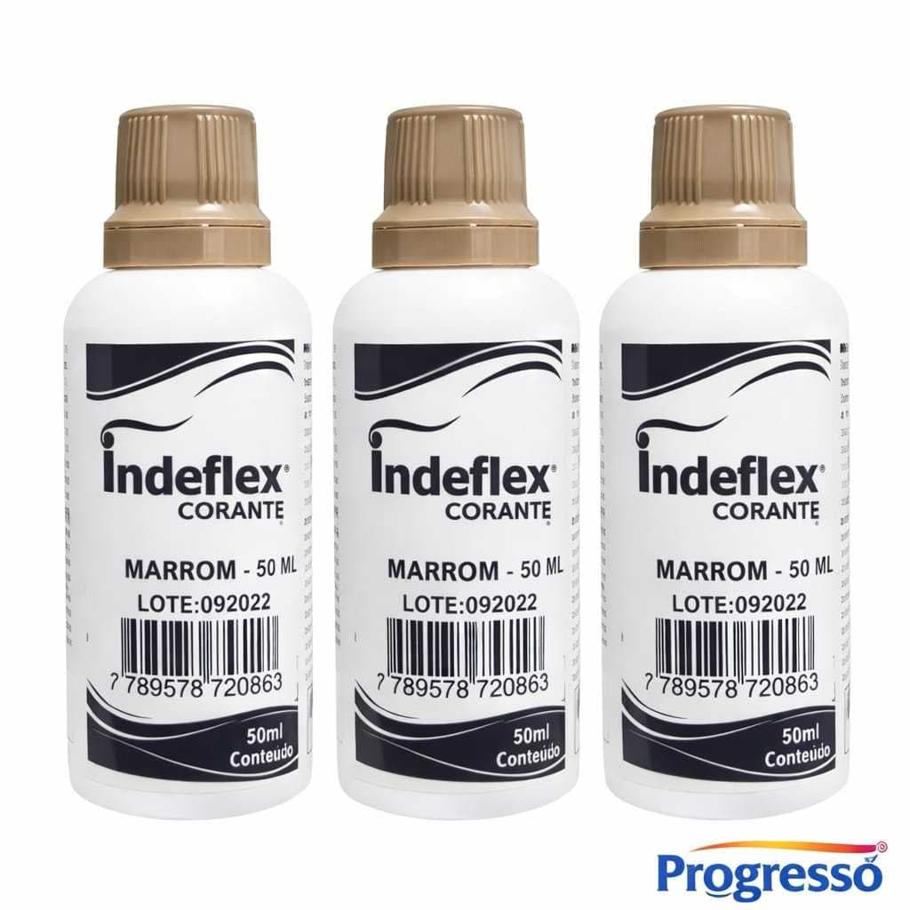 Kit 3 Corantes Marrom Indeflex – Pigmento Concentrado para Tintas e Massas